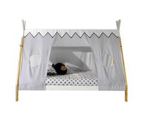 Pack - Lit Enfant & Voile "Tipi" 90x200cm Blanc