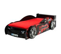 Pack - Lit Enfant Voiture & Matelas MRX 90x200cm Noir