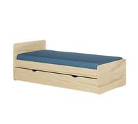 Pack Lit Gigogne Avec Matelas Bois Massif Lilow Bois 90X190