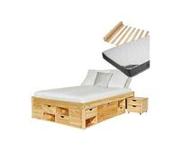 Pack Lit Multi-Rangement 140x200 + Matelas Java - CALI -