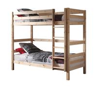 Pack - Lit Superposé Enfant & Tiroir "Pino" 182cm Naturel