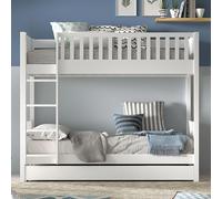 Pack - Lit Superposé Enfant & Tiroir "Scott" Blanc