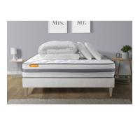 Pack literie Memo Spring - Septnuits - 160x200 - Ressorts ensachés - Mémoire de forme - Ferme