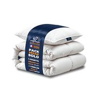 Pack Literie Vegan Couette 140x200 Chaude Oreiller 60x60 Percale Coton | Vegan certifié, sans plume animale, enveloppe en percale de coton.