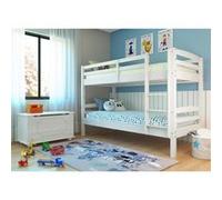 Pack Lits Superposés 90x190cm + Coffre Pin Massif - ALASKA - ALTOBUY Blanc G