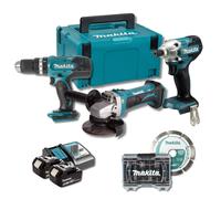Pack lot Artisan DHP453 + DGA452 + DTD156 (2x5.0Ah) en Makpac - MAKITA