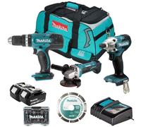 Pack lot Artisan DHP453 + DGA452 + DTD156 (2x5.0Ah) en sac - MAKITA