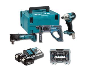 Pack lot Plombier DHR202 + DTM51 + DTD156 (2x5.0Ah) en Makpac - MAKITA
