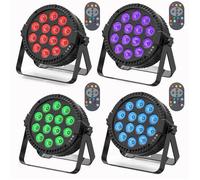 Pack Lumiere DJ - JAJALUYA 140W Lumiere de Scene 14 LED RGBW - Jeux de Lumiere Pack de 4