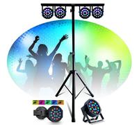 Pack Lumière Pied Mooving Light & Sound ML-SUPPORT-DJLIGHT - 4 projecteurs par RGB DMX - Fête Soirée Anniversaire