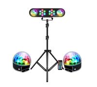 Pack lumières LyteQuest RAINBOW, Portique, PAR LED, BOULES LUMINEUSE, Mode Audio, Auto, Télécommande, SONO DJ Animation