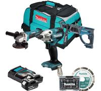 Pack Maçon DHR202Z + DGA452Z + DTD156Z (2x5.0Ah) en sac - MAKITA