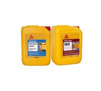 Pack Maçonnerie SIKA - Hydrofuge de masse liquide SikaCem 5L - Résine d'accrochage SikaLatex 360 - 5L