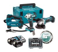 Pack Maintenance DTW300 + DGA452 + DMP180 (2x5.0Ah) en MAKPAC - MAKITA