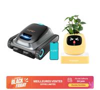 Pack Maison Intelligente : Robot Nettoyeur de Piscine Aiper Scuba S1, Autonomie de 270 min, 11 Capteurs, Contrôle Intelligent par Application + Robot Planteur d'Émoticônes Ivy AI (Citron)