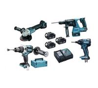 Pack Makita - 4 outils 18V 3x 5Ah DLX4050TJ