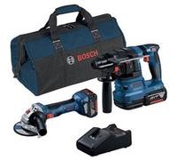 Combo-kit 2 outils 18 V (GWS 18V-7 + GBH 18V-22) + 2 batteries 4 Ah + chargeur rapide + sac BOSCH 0615A50037