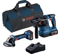 Pack Marteau Perforateur et Meuleuse Bosch 18V, 4Ah, GBH 18V-22, GWS 18V-7, Disque Ø125mm
