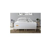 PACK Matelas 160x200 + double sommiers 80x200 Memo Bio Mousse à mémoire de forme 5 zones de confort Maxi épaisseur + Couette +