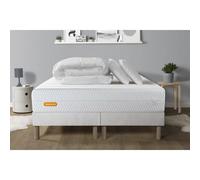 PACK Matelas 160x200 + double sommiers 80x200 Memo Bio Mousse a memoire de forme 5 zones de confort Maxi epaisseur
