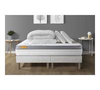 Pack matelas 160x200 + double sommiers 80x200 Memo Zen Mousse a memoire de forme 5 zones de confort MAXI epaisseur