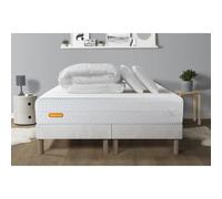 PACK Matelas 180x200 + double sommiers 90x200 Memo Bio Mousse a memoire de forme 5 zones de confort Maxi epaisseur