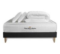 Pack matelas a memoire de forme maxi epaisseur Balmoral 140x190cm + 2 oreillers + 1 couette 240x220cm