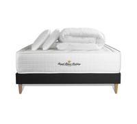 Pack matelas a memoire de forme maxi epaisseur Buckingham 140x200cm + 2 oreillers + 1 couette 240x220cm
