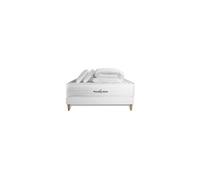 Pack matelas à mémoire de forme maxi épaisseur Buckingham 140x200cm sommier KIT blanc + 2 oreillers + 1 couette 240x220cm