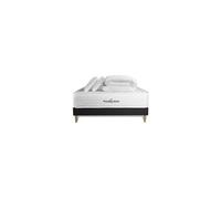 Pack matelas à mémoire de forme maxi épaisseur Buckingham 140x200cm sommier KIT noir + 2 oreillers + 1 couette 240x220cm