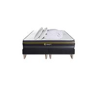 Pack matelas ACTIVE 160x200 + double sommiers noir 80x200 + Couette + 2 oreillers
