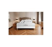 Pack Matelas Balmoral - Mémoire de forme - Ep : 24cm - Sommier kit Blanc avec couette et 2 oreillers