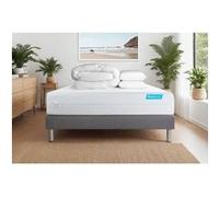 Pack Matelas Biocare - Mémoire de forme - Ep : 26cm - Sommier kit Gris avec couette et 2 oreillers G