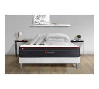 Pack matelas BOOST 140x200 + sommier blanc + Couette + 2 oreillers
