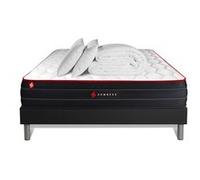 Pack matelas BOOST 160x200 + sommier noir + Couette + 2 oreillers G