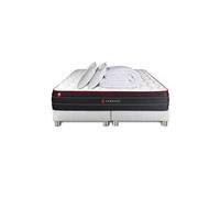 Pack matelas BOOST 180x200 + double sommiers blanc 90x200 + Couette + 2 oreillers