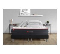 Pack matelas BOOST 200x200 + double sommiers noir 100x200 + Couette + 2 oreillers
