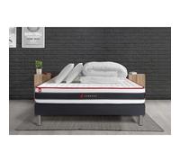 Pack matelas ENERGY 140x200 + sommier noir + Couette + 2 oreillers