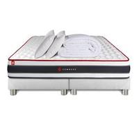 Pack matelas ENERGY 160x200 + double sommiers blanc 80x200 + Couette + 2 oreillers G