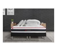 Pack matelas ENERGY 160x200 + double sommiers noir 80x200 + Couette + 2 oreillers