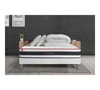 Pack matelas ENERGY 160x200 + sommier blanc + Couette + 2 oreillers