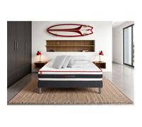 Pack matelas ENERGY - Noir - 140x190 cm - Mémoire de forme - Ressorts ensachés - Sommier inclus