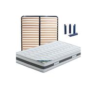 Pack Matelas + Lattes 140x190 + Pieds - SEYCHELLES -