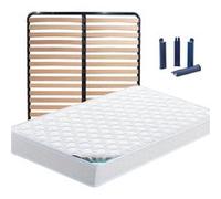 Pack Matelas + Lattes 140x200 + Pieds - CHYPRE - ALTOBUY G