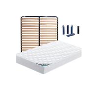 Pack Matelas + Lattes 160x200 + Pieds - CHYPRE -