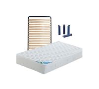 Pack Matelas + Lattes 90x190 + Pieds - MALDIVES -