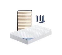 Pack Matelas + Lattes 90x200 + Pieds - IBIZA -
