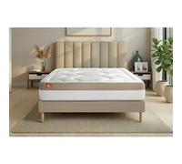 Pack Matelas Le Cosy - Mémoire de forme - Ep : 30cm - Sommier kit Beige avec couette et 2 oreillers G