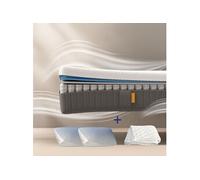 Pack Matelas Original Lite+ 140x190 + 2 Oreillers Emma Original Confort Elite + Couette Eté | Ressorts+Mémoire de Forme