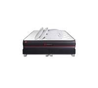 Pack matelas REGEN 180x200 + double sommiers noir 90x200 + Couette + 2 oreillers